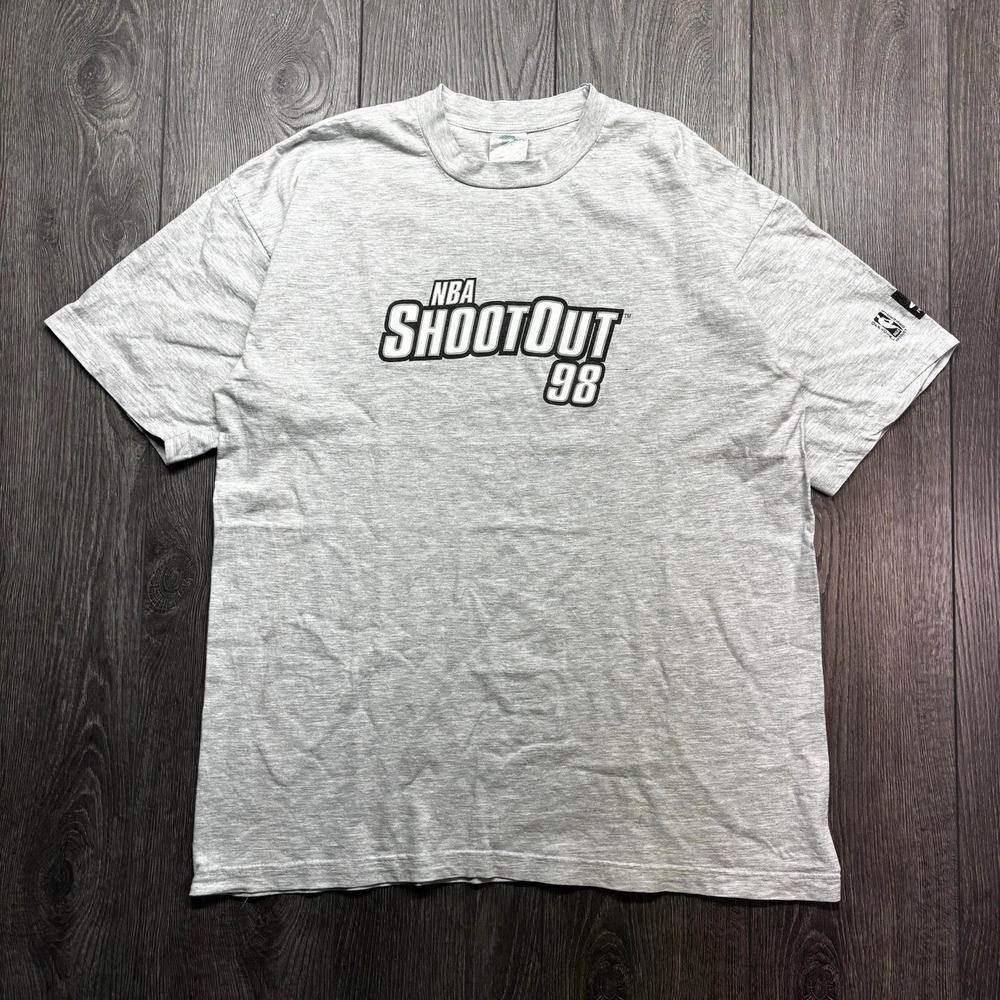 Vintage Nba Shootout 98 Playstation Shirt XL Grey 1990s Basketball